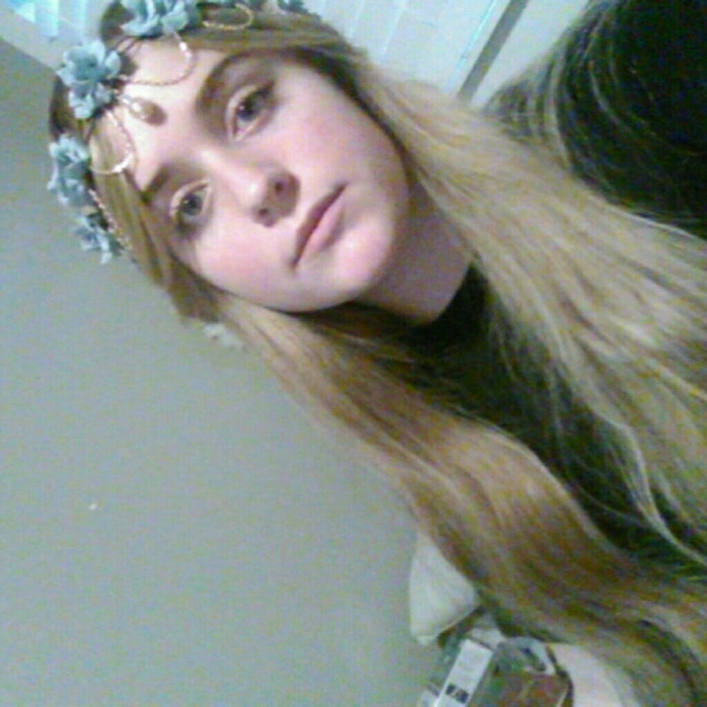 Blue flower crown